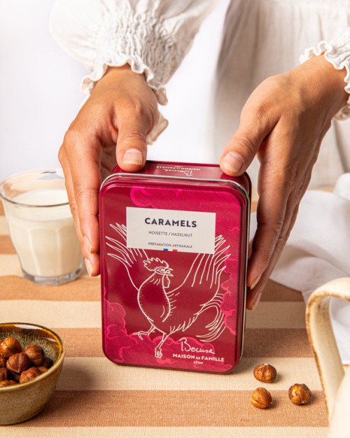 CARAMEL AU BEURRE SALE AUX NOISETTES - BOITE METAL PAUL BOCUSE