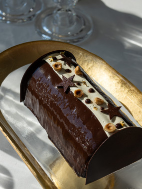 BÛCHE VANILLE & CHOCOLAT - 6 À 8 PERSONNES