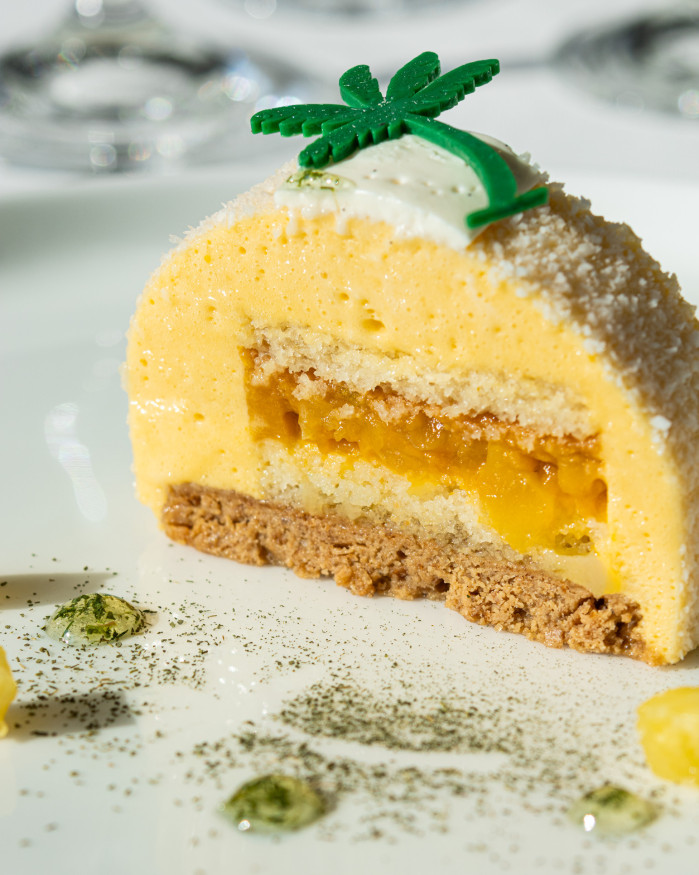 BÛCHE DULCEY & FRUITS EXOTIQUES - 6 À 8 PERSONNES