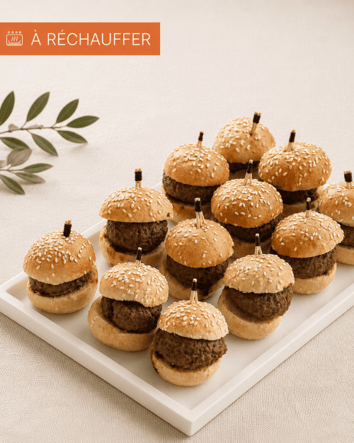 PLATEAU DE 12 MINI BURGERS DE BOEUF LIMOUSIN